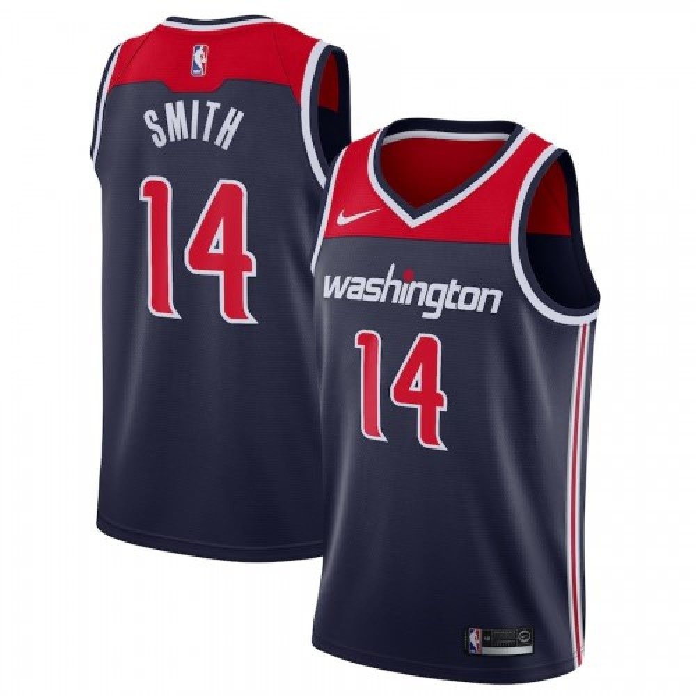 Men's Washington Wizards Ish Smith #14 Navy Swingman Jersey - Statement Edition-Pro Kit Vault | Brand New 26/27 Sports Jerseys